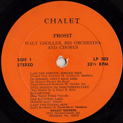 Walt Groller And His Orchestra : Prosit (LP, Album)