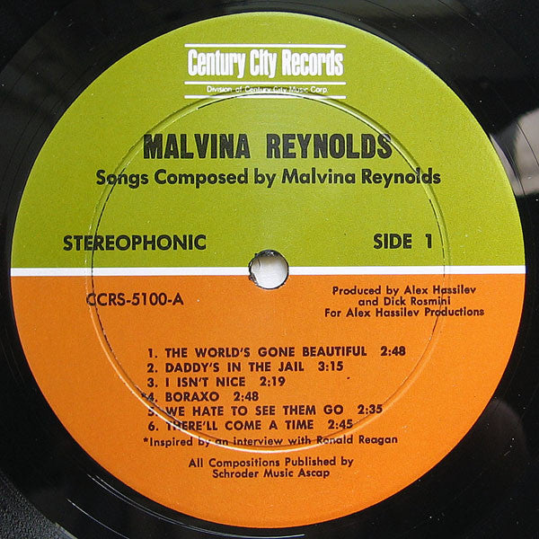 Malvina Reynolds : Malvina Reynolds (LP, Album)