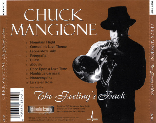 Chuck Mangione : The Feeling's Back (CD, Album)