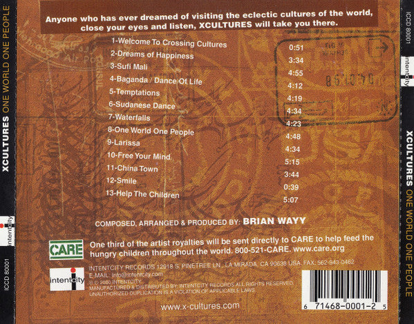 XCULTURES : One World One People (CD, Album)