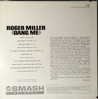 Roger Miller : Dang Me (LP, Album, RE)