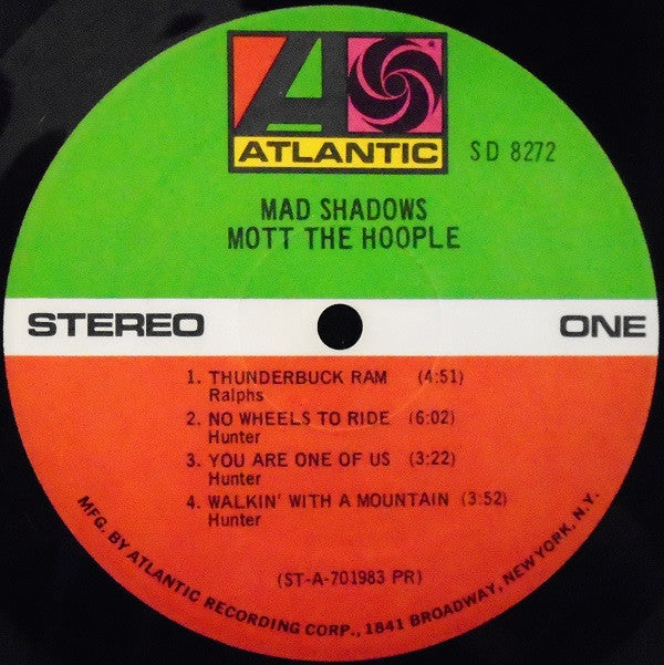 Mott The Hoople : Mad Shadows (LP, Album, PR )