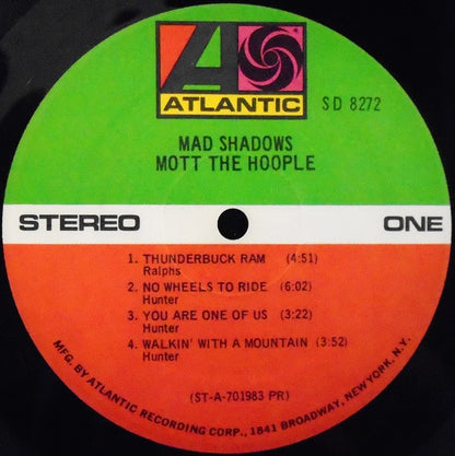 Mott The Hoople : Mad Shadows (LP, Album, PR )