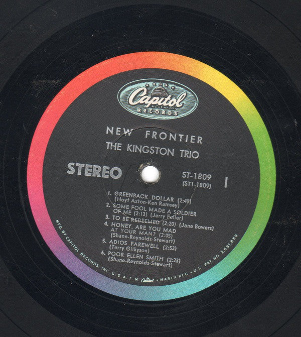 Kingston Trio : New Frontier (LP, Album, Scr)