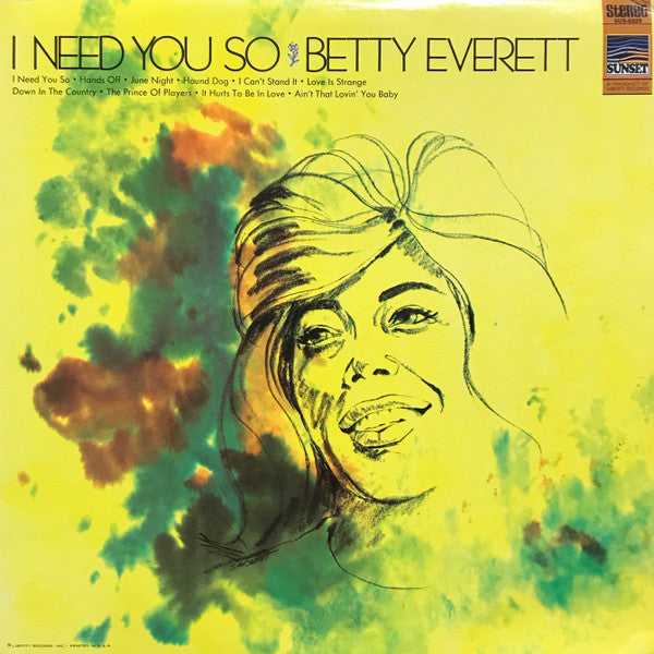 Betty Everett : I Need You So (LP, Comp)