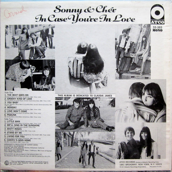 Sonny & Cher : In Case You're In Love (LP, Album, Mono)