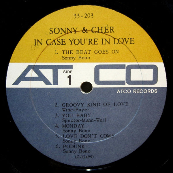 Sonny & Cher : In Case You're In Love (LP, Album, Mono)