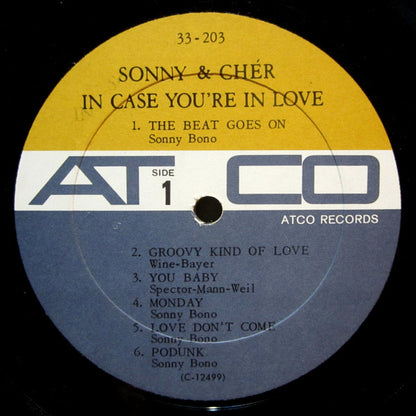 Sonny & Cher : In Case You're In Love (LP, Album, Mono)