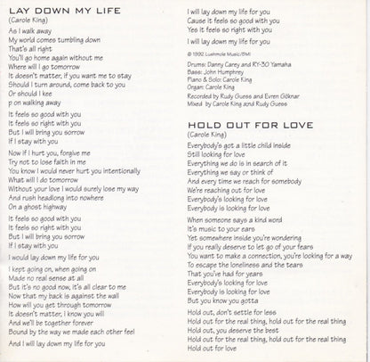 Carole King : Colour Of Your Dreams (CD, Album)