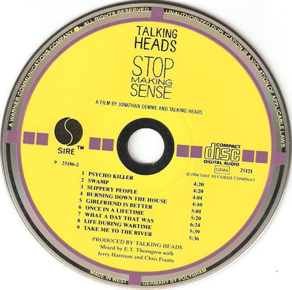 Talking Heads : Stop Making Sense (CD, Album, Tar)