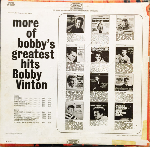 Bobby Vinton : More Of Bobby's Greatest Hits (LP, Comp)