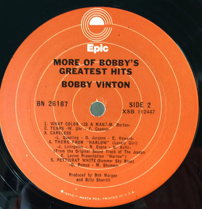 Bobby Vinton : More Of Bobby's Greatest Hits (LP, Comp)