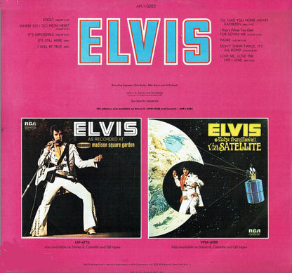 Elvis Presley : Elvis (LP, Album, Ind)