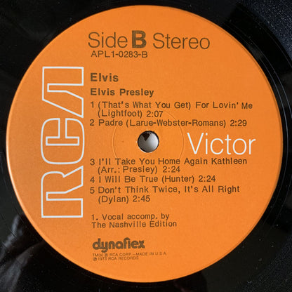 Elvis Presley : Elvis (LP, Album, Ind)