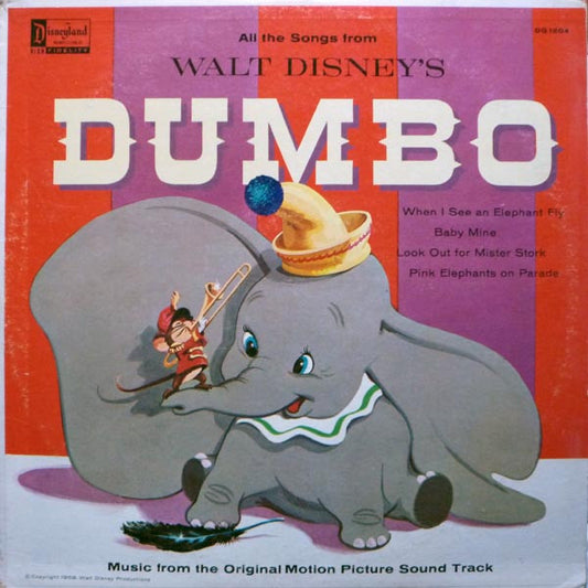 Ned Washington, Frank Churchill And Oliver Wallace : Walt Disney's Dumbo (LP)
