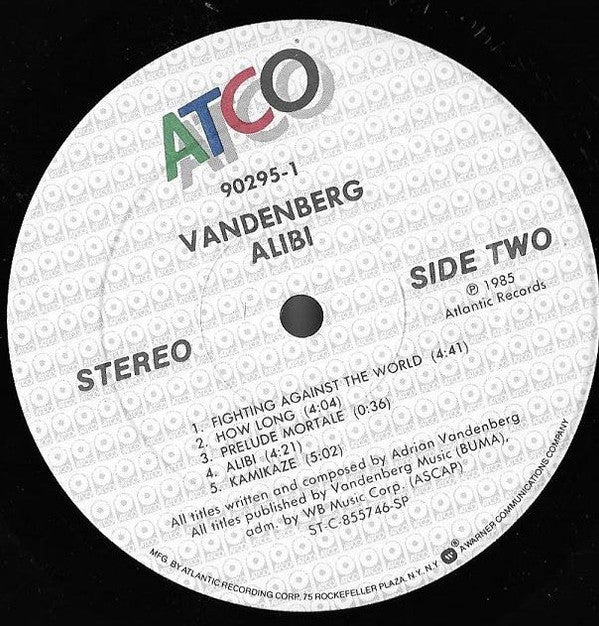 Vandenberg : Alibi (LP, Album, Spe)