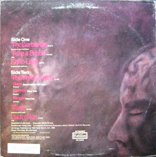 Emerson, Lake & Palmer : Emerson, Lake & Palmer (LP, Album, Club, PR )