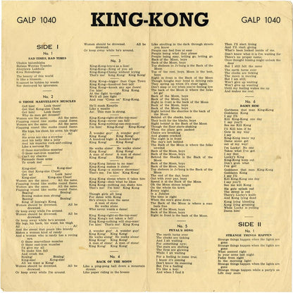 The King Kong Cast : King Kong - All African Jazz Opera (LP, Album, Mono, Bur)