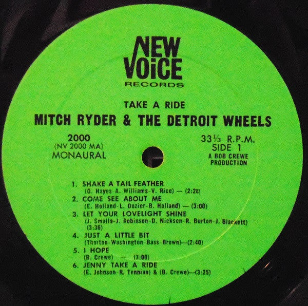 Mitch Ryder & The Detroit Wheels : Take A Ride... (LP, Mono)