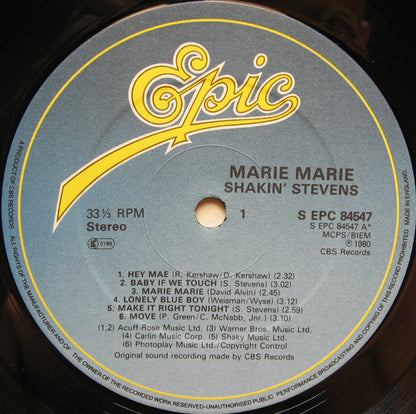 Shakin' Stevens : Marie Marie (LP, Album)