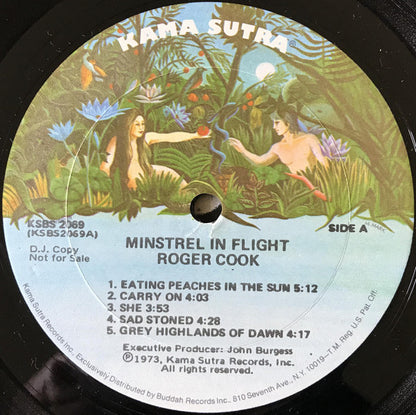Roger Cook : Minstrel In Flight (LP, Album, Promo)