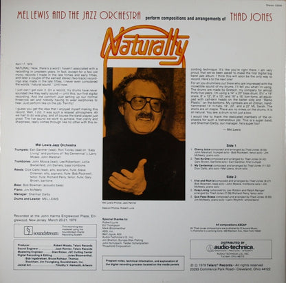 Mel Lewis And The Jazz Orchestra : Naturally (LP, Album, Gat)