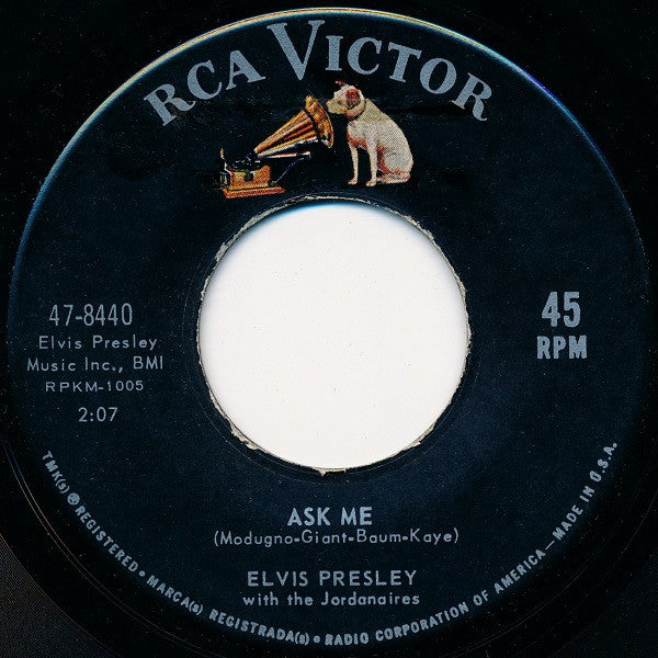 Elvis Presley : Ain't That Loving You Baby / Ask Me (7", Single, Roc)