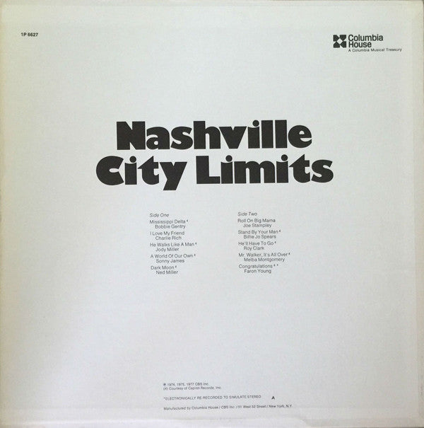 Various : Nashville City Limits (LP, Comp, Club)