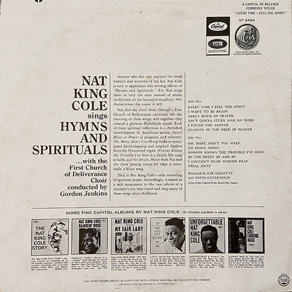 Nat King Cole With First Church Of Deliverance Choir : Sings Hymns And Spirituals (LP, RE)