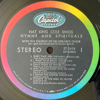 Nat King Cole With First Church Of Deliverance Choir : Sings Hymns And Spirituals (LP, RE)