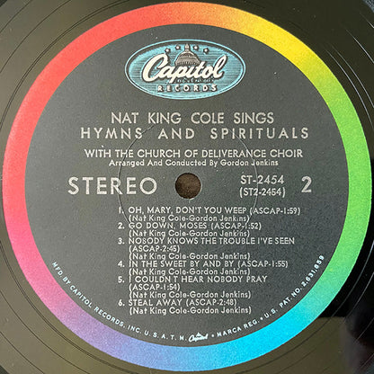 Nat King Cole With First Church Of Deliverance Choir : Sings Hymns And Spirituals (LP, RE)