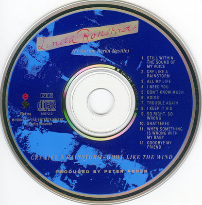 Linda Ronstadt Featuring Aaron Neville : Cry Like A Rainstorm - Howl Like The Wind (CD, Album)