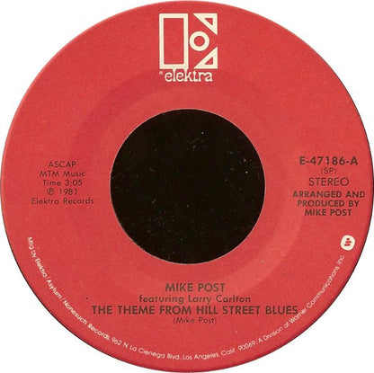 Mike Post Featuring Larry Carlton : The Theme From Hill Street Blues (7", Single, Spe)