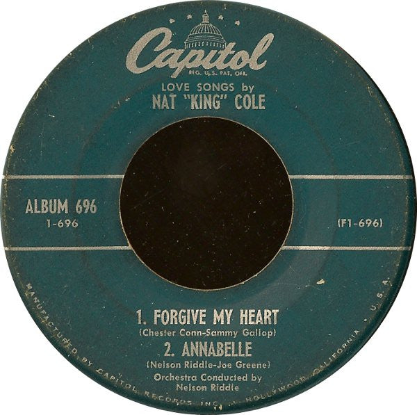 Nat "King" Cole* : Love Songs By Nat "King" Cole (Part 1) (7", EP)