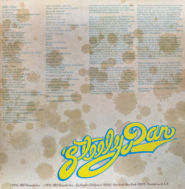 Steely Dan : Can't Buy A Thrill (LP, Album, Gat)