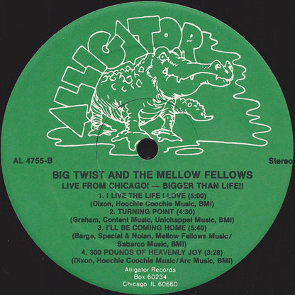 Big Twist And The Mellow Fellows : Live From Chicago! Bigger Than Life!! (LP, Album)
