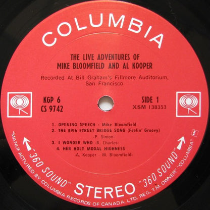 Mike Bloomfield & Al Kooper : The Live Adventures Of Mike Bloomfield And Al Kooper (2xLP, Album)