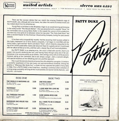 Patty Duke : Patty (LP, Album)