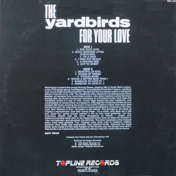 The Yardbirds : For Your Love (LP, Comp)