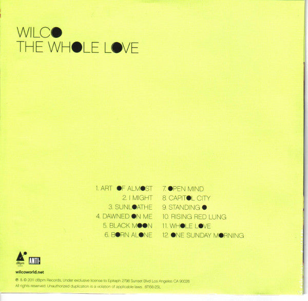 Wilco : The Whole Love (CD, Album)