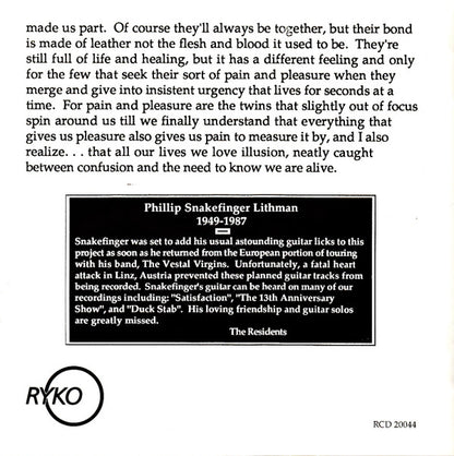 The Residents : God In Three Persons (CD, Album, Ame)