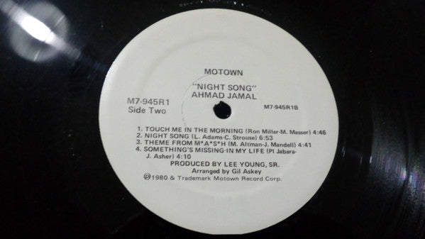 Ahmad Jamal : Night Song (LP, Album, Promo)