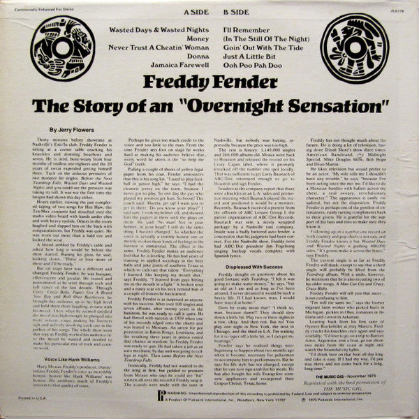 Freddy Fender (2) : The Story Of An "Overnight Sensation" (LP, Album, Kee)