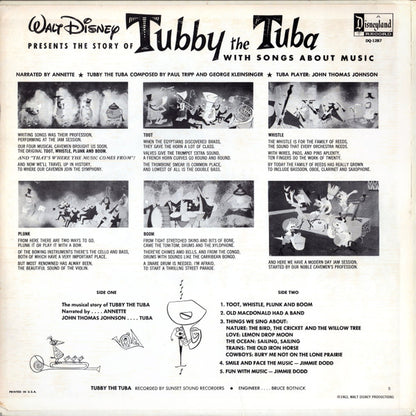 Annette (7) : The Musical Story Of Tubby The Tuba (Songs For Children About Music) (LP, Album)