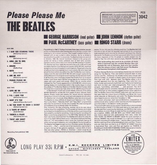 The Beatles : Please Please Me (LP, Album, RE)
