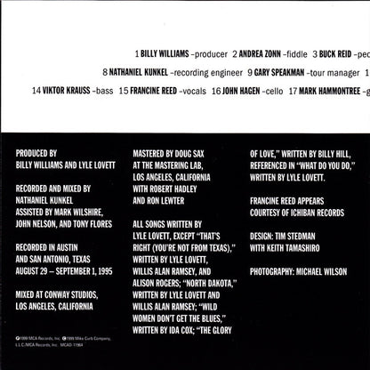 Lyle Lovett : Live In Texas (CD, Album)