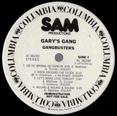 Gary's Gang : Gangbusters (LP, Album, Promo)