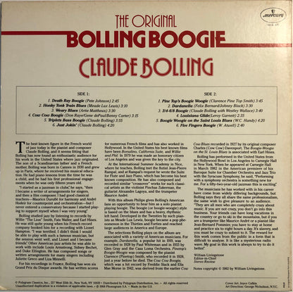 Claude Bolling : The Original Bolling Boogie (LP, Album, RE)