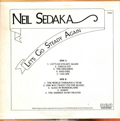 Neil Sedaka : Let's Go Steady Again (LP, Comp, Club)