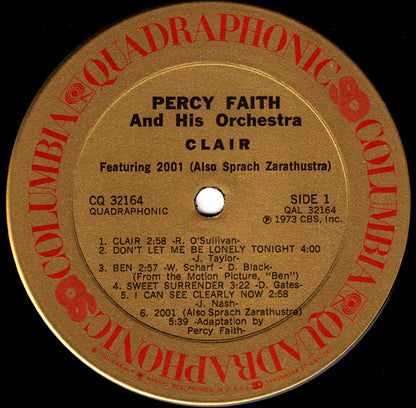 Percy Faith : Clair (LP, Album, Quad)